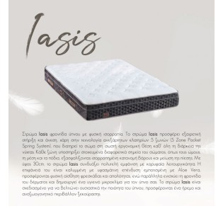 IASIS ΣΤΡΩΜΑ ΛΕΥΚΟ ΑΝΘΡΑΚΙ 160x200xH30cm