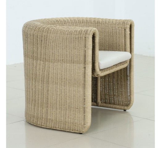 NADINE ARMCHAIR WITH ARM WHITE 69x72xH72cm