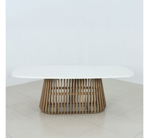 SIRACUSA TABLE WHITE 220x110xH79cm