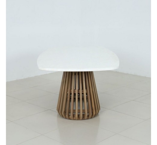 SIRACUSA ΤΡΑΠΕΖΙ ΛΕΥΚΟ 220x110xH79cm