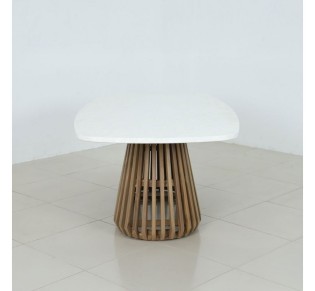 SIRACUSA ΤΡΑΠΕΖΙ ΛΕΥΚΟ 220x110xH79cm