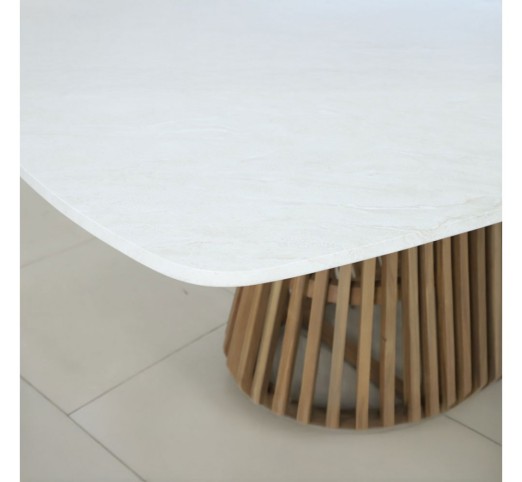 SIRACUSA TABLE WHITE 220x110xH79cm