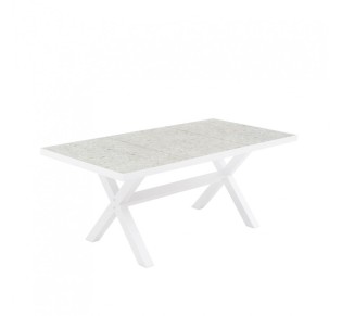 STABLE TABLE TERRAZZO WHITE 181x90,5xH75cm