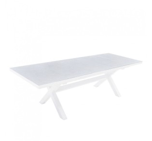 SORPRESA ΤΡΑΠΕΖΙ ΕΠΕΚΤΕΙΝΟΜΕΝΟ ΓΚΡΙ LATTE ΛΕΥΚΟ 202x101xH77cm