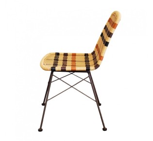 EARTHY CHAIR BEIGE EKAI BLACK 44x57xH81cm