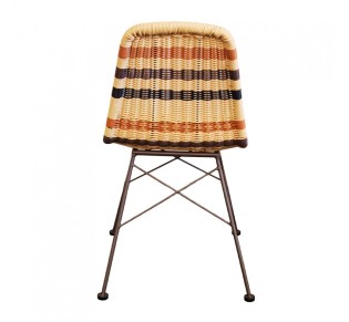 EARTHY CHAIR BEIGE EKAI BLACK 44x57xH81cm