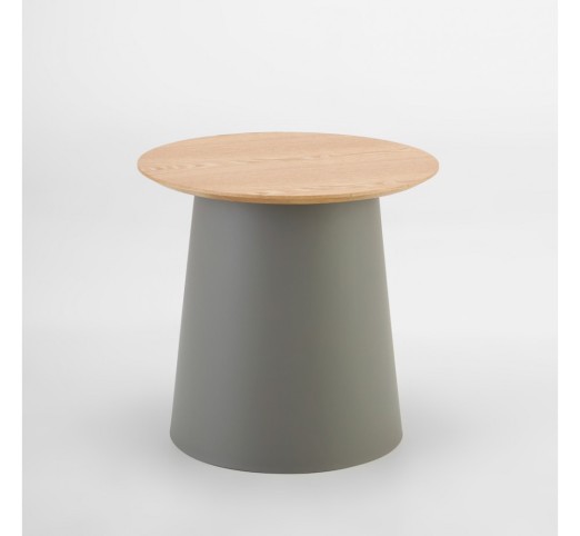 ZENTRA COFFEE TABLE ΦΥΣΙΚΟ ΓΚΡΙ 50x50xH47,5cm