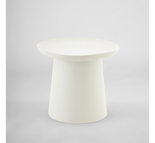 PLATE COFFEE TABLE OFF WHITE 50x50xH47,5cm