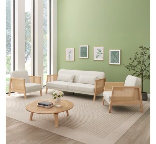 AMMOS ΚΑΝΑΠΕΣ ΚΡΕΒΑΤΙ 3ΘΕΣΙΟΣ OFF WHITE 196x82xH81cm