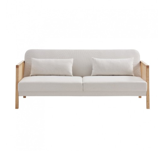 AMMOS ΚΑΝΑΠΕΣ ΚΡΕΒΑΤΙ 3ΘΕΣΙΟΣ OFF WHITE 196x82xH81cm