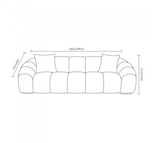 BOSSANOVA SOFA 3SEAT GREEN DARK 255x115x71cm