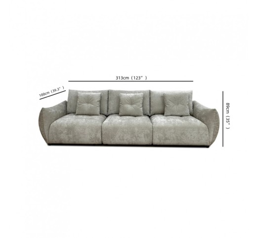 PILLOW ΚΑΝΑΠΕΣ 3ΘΕΣΙΟΣ GREZ 313x100xH89cm