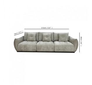 PILLOW SOFA 3SEAT GREZ 313x100xH89cm