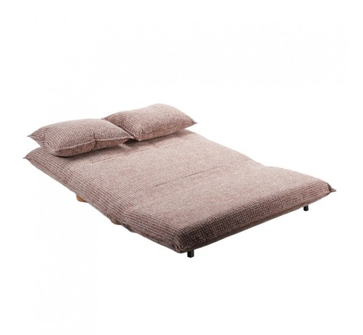 FUTON ΚΑΝΑΠΕΣ ΚΡΕΒΑΤΙ 2ΘΕΣΙΟΣ ΑΝΑΔΙΠΛΟΥΜΕΝΟΣ TERRACOTTA BEIGE ΜΕ PATTERN 141x87xH76cm