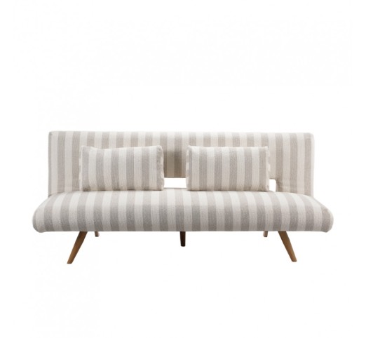 LA SPEZIA ΚΑΝΑΠΕΣ ΚΡΕΒΑΤΙ 3ΘΕΣΙΟΣ OFF WHITE BEIGE 188x81xH88cm