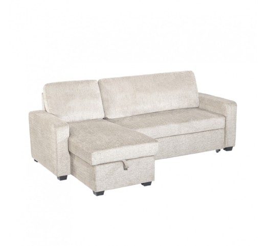 TRESOR ΚΑΝΑΠΕΣ ΚΡΕΒΑΤΙ ΓΩΝΙΑ ΑΝΑΣΤΡΕΨΙΜΗ OFF WHITE 223x145xH91cm