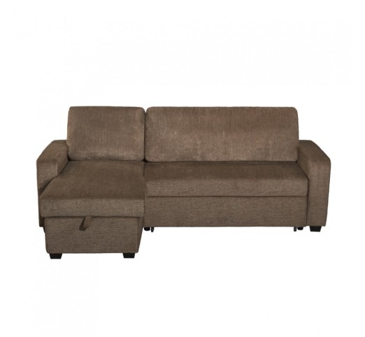 TRESOR SOFA BED REVERSABLE CORNER BROWN 223x145xH91cm