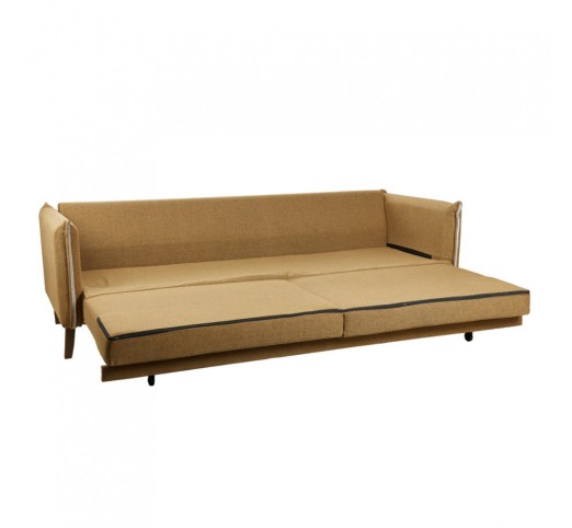 COMMODO ΚΑΝΑΠΕΣ ΚΡΕΒΑΤΙ 3ΘΕΣΙΟΣ CAMEL BEIGE 230x81xH88cm