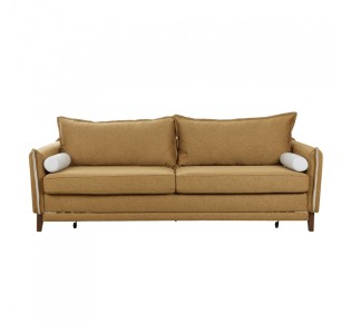 COMMODO SOFA BED 3SEAT EASY CLEAN FABRIC CAMEL BEIGE E1 EU
