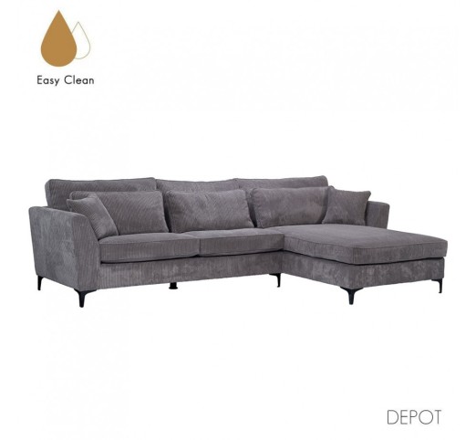 FOREVER SOFA CORNER RIGHT GREY 316x185xH92cm