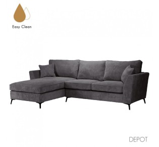 BOEL ΚΑΝΑΠΕΣ ΓΩΝΙΑ ΑΡΙΣΤΕΡΗ ΓΚΡΙ 280x170xH92cm