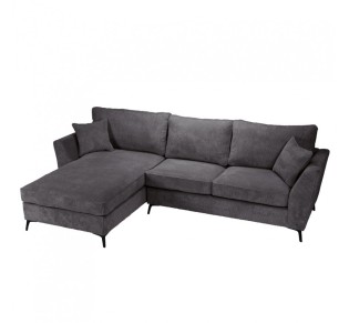 BOEL ΚΑΝΑΠΕΣ ΓΩΝΙΑ ΑΡΙΣΤΕΡΗ ΓΚΡΙ 280x170xH92cm