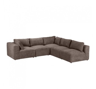 BOX ARMCHAIR WITH ARM REVERSABLE BROWN VOGUE 5 107x107xH85cm