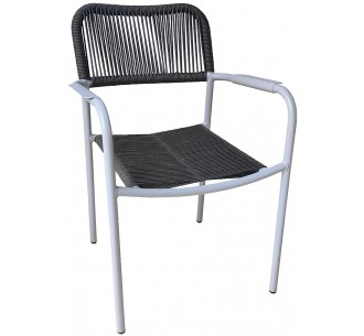 Braulia aluminum rope armchair
