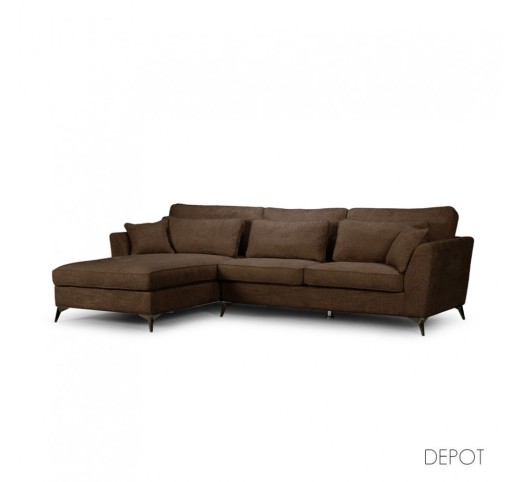 FOREVER SOFA CORNER LEFT MOCCA BROWN ANTHOLOGY 07 316x185xH92cm