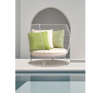 Circle metal lounge armchair 2