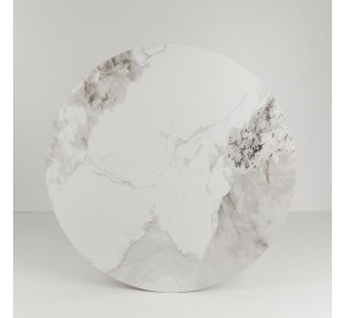 ATRIUM TABLE WHITE WITH MARBLE PATTERN 110x110xH76cm 2