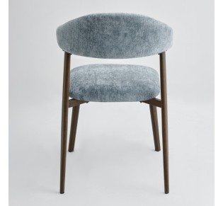 COUBRE CHAIR LIGHT BLUE GREY BITTER BROWN 60x51xH80cm