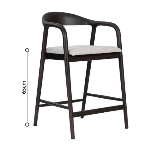 TUTTO STOOL BAR BROWN BITTER BEIGE 62x56xH93cm