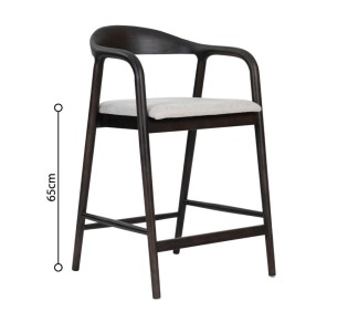 TUTTO STOOL BAR BROWN BITTER BEIGE 62x56xH93cm