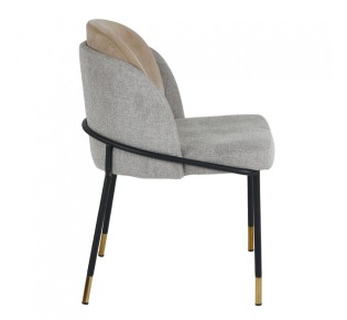 ASTON CHAIR FABRIC GREY LIGHT METAL BLACK E1 PRC