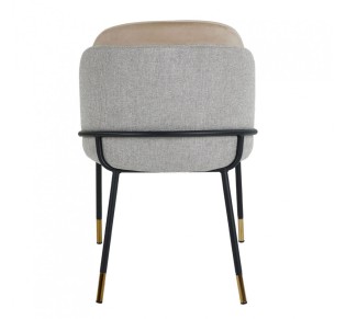 ASTON CHAIR FABRIC GREY LIGHT METAL BLACK E1 PRC