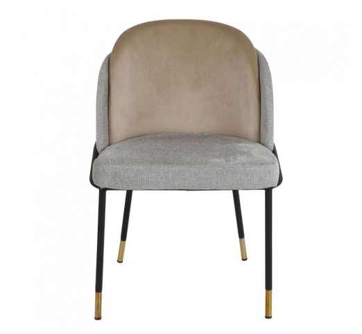 ASTON CHAIR FABRIC GREY LIGHT METAL BLACK E1 PRC