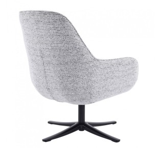 TIFFANY ARMCHAIR SWIVEL WHITE WITH PATTERN 80x75xH90cm