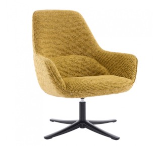 TIFFANY ARMCHAIR SWIVEL YELLOW WITH PATTERN 80x75xH90cm