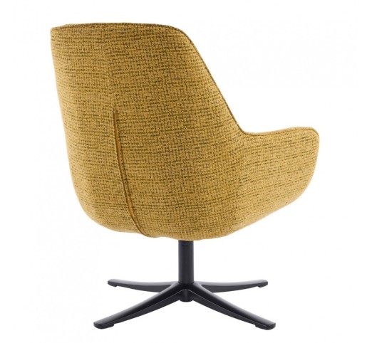 TIFFANY ARMCHAIR SWIVEL YELLOW WITH PATTERN 80x75xH90cm