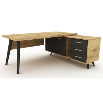 Maxim office with side cabinet