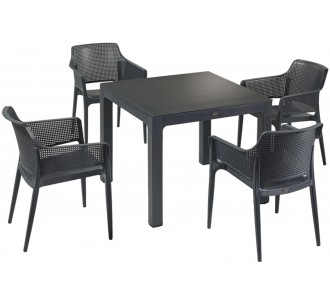 Boom 5pcs dining set 90x90