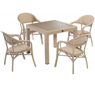 Nirvana dining table set 90x90