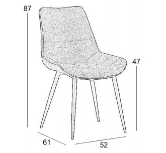 DENIS ΚΑΡΕΚΛΑ 52Χ61Χ87cm /... 2
