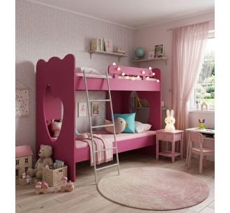 Heart Melamine Bunk Bed 2