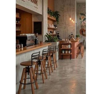 Barock ξύλινο σκαμπό bar με... 2