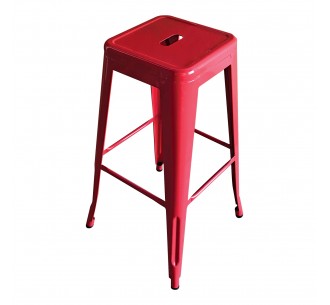 RELIX Bar Stool Red Metal 2