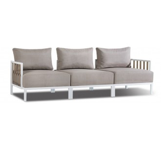 Slim stripe three-seater sofa