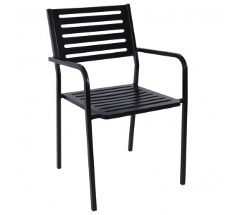 VERA Armchair Steel Black