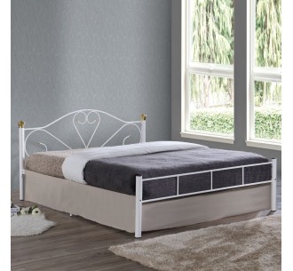 LAZAR Bed 150x200 Metal White